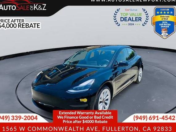 TESLA MODEL 3 2022 5YJ3E1EA6NF301855 image